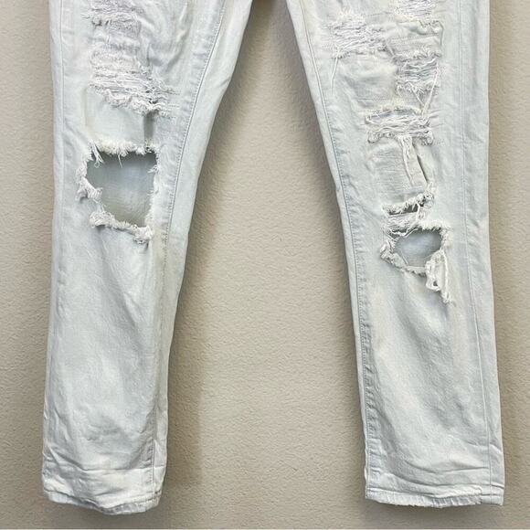 Pilcro Distressed Mid-Rise Slim‎ Boyfriend Jeans in Ocean Studio Size 29 - Picture 7 of 15